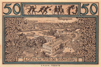 Lähn im Riesengebirge Schlesien Notgeldschein Wleń um 1920