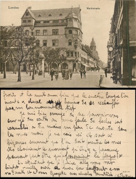 Landau Marktstrasse Adler Pharmacy gebr. circa 1920