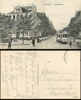 Landau Pfalz Ostbahnstrasse Tram  o ca. 1915