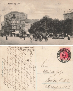 Landsberg Warthe Markt Gorzow Wielkopolski Ostbrandenburg  o 24.5.1921