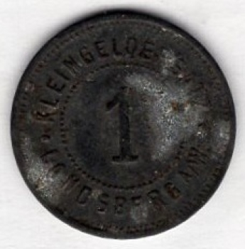 Landsberg Warthe Gorzów Wielkopolski Small change replacement 1 Pfennig