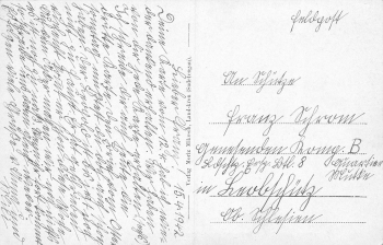 Landskron Stadtplatz Böhmen Sudetengau Lanškroun gebraucht 1942