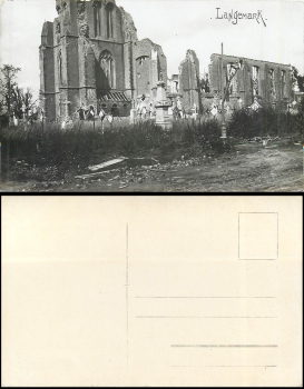 Langemark West Flanders Destruction real photo * around 1916