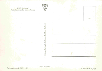 08412 Langenhessen HO-Gaststätte Seehaus Kobertalsperre * 1967