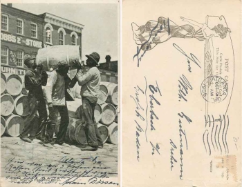 Load carrier Negroes unloading Cargo  o 9.10.1906