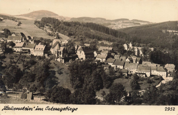 01778 Lauenstein Erzgebirge AK with rural postmark Loewenhain o 1951