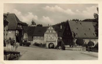 01778 Lauenstein Erzgebirge Castle entrance, used, 1956