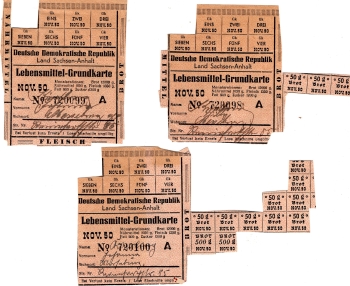 Food base map GDR Saxony-Anhalt November 1950