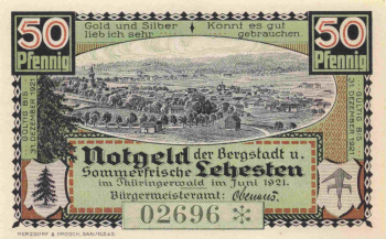 07349 Lehesten Thüringen Notgeldschein 1921