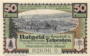 07349 Lehesten Thüringen Notgeldschein 1921