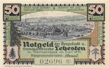 07349 Lehesten Thüringen Notgeldschein 1921