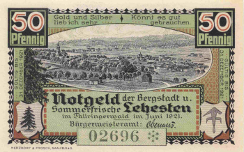 07349 Lehesten Thüringen Notgeldschein 1921