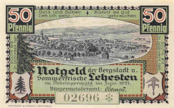07349 Lehesten Thüringen Notgeldschein 1921