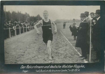 Athletics German champion Fritz Koepke real photo 16 x 11.5 cm around 1925