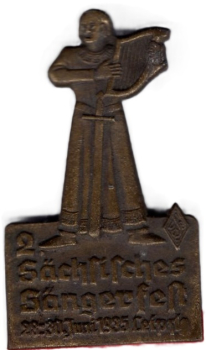 Leipzig 2. Sächsisches Sängerfest 28.- 30. Juni 1935 Abzeichen