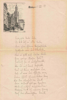 Leipzig altes Rathaus Briefbogen 1919