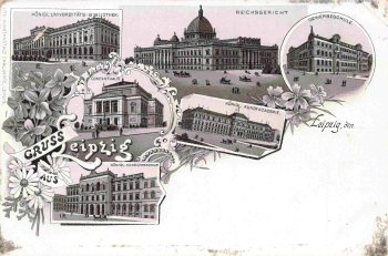 Leipzig Gruss aus ... Litho * um 1890