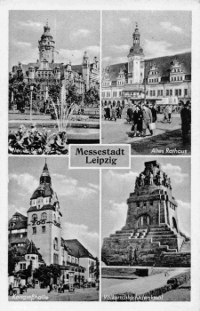 Leipzig Messestadt Mehrbildkarte o 1961