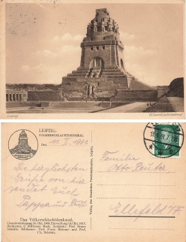 Leipzig Voelkerschlachtdenkmal o 1931