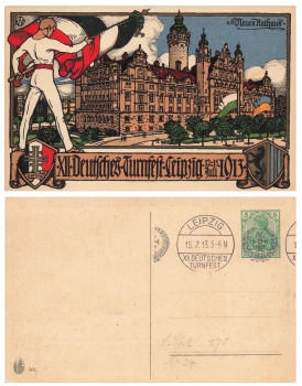 Leipzig XII. Deutsches Turnfest 1913 Sonderstempel 15.7.1913