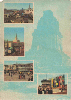 Leipzig Monument to the Battle of the Nations multi-view postcard * 1961