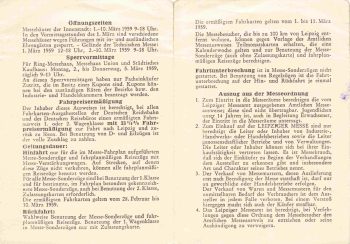 Leipzig Official Trade Fair Pass 1959