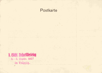 Leipzig Memorial to Foot Artillery Regiments 12 and 19 – Consecration 1927