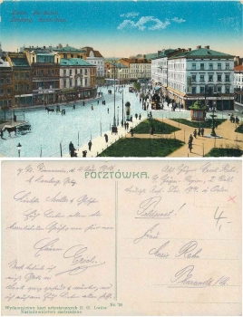 Lemberg Lwow Halicki Platz gebr. 4.8.1916