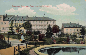 Lengefeld Erzgebirge Hotel zur Post o um 1910