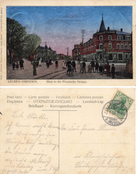 Leuben Dresden Pirnaische Strasse Lunakarte16191 o 1907