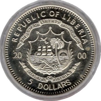 Liberia 5 Dollars 2000 XXVII Olympic Summer Games Sydney
