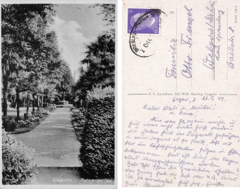 Liegnitz Schlesien Palmengarten Legnica o 1943