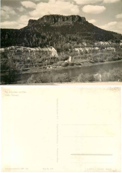 01824 Lilienstein climbing rock Elbe Sandstone Mountains *1963 Hanich1571