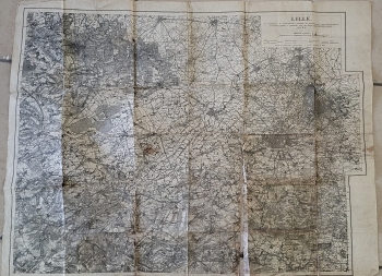 Lille and the surrounding area General staff map of the Bavarian map printing company around 1916