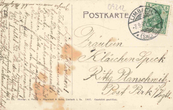 Limbach-Oberfrohna Radbude mit Gänseverlosung o 1908