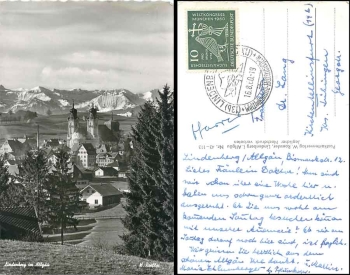 88161 Lindenberg im Allgau o 16.8.1960