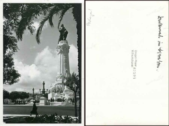 Lisbon monument real photo in Ak format around 1935