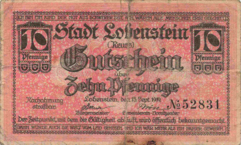 07356 Bad Lobenstein Notgeldschein 1919