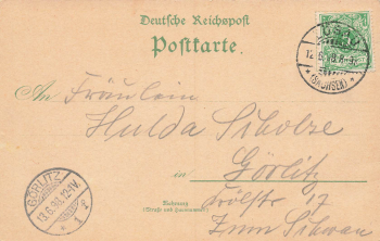 02708 Loebau Sachsen Restaurant zum Königbrunnen Litho o 1898