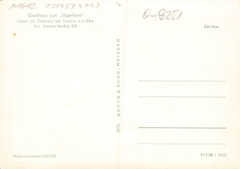 01665 Loebsal Gasthaus Jagerheim * um 1961