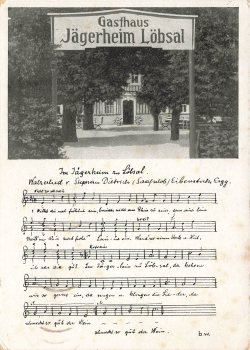01665 Loebsal Diera-Zehren Jagerheim song card Stephan Dietrich o 1967