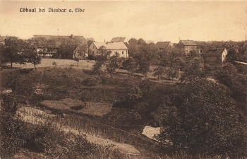01665 Loebsal bei Diesbar Elbe Diera-Zehren o um 1920