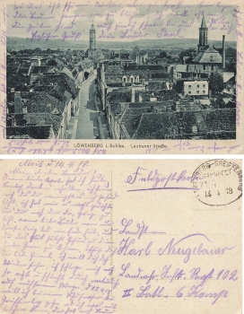 Loewenberg Schlesien Laubaner Strasse Lwowek Slaski o 1918