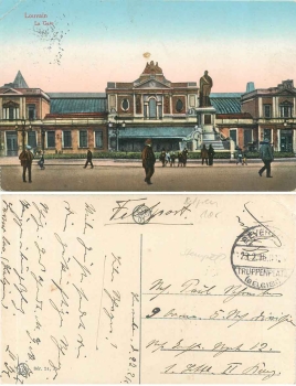 Louvain La Gare stamp Beverloo troops field Belgium o 23.2.1916