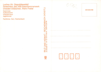01768 Luchau Glashuette Ferienheim "Bretthaeusl" * 1988