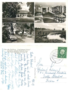 Lübars Berlin Der alte Dorfkrug, Zum lustigen Finken AK o 29.6.1959