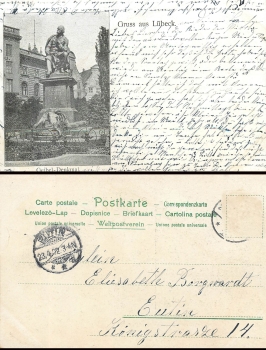 Lübeck Geibel Denkmal o 23.4.02