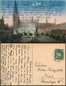 Lübeck Marktplatz mit Marienkirche, o 27.5.26