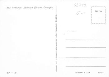 02797 Lueckendorf Zittauer Gebirge Kurhaus * 1973