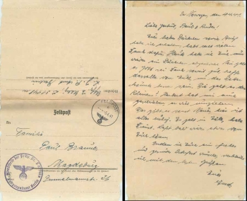 Air Gau Post Office Berlin Feldpost 2. WW Feldpostnummer L 31148 5.4.1941 from Norway